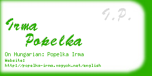 irma popelka business card